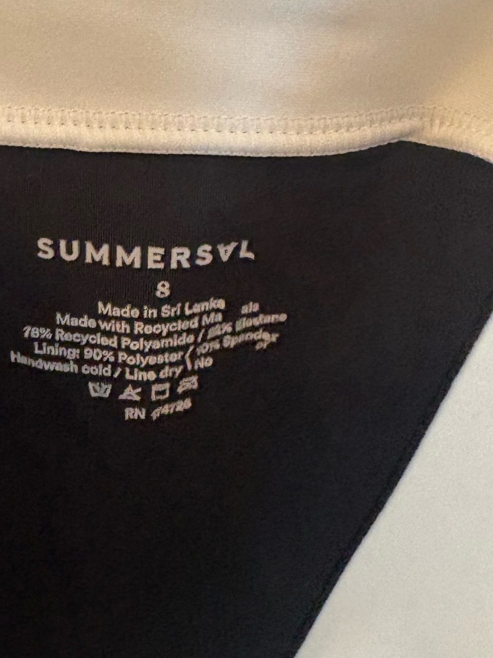 Summersalt Swimsuit Womens 8 Black Jetsetter One Piece Cutout Tie Resort Beach - Picture 6 of 6